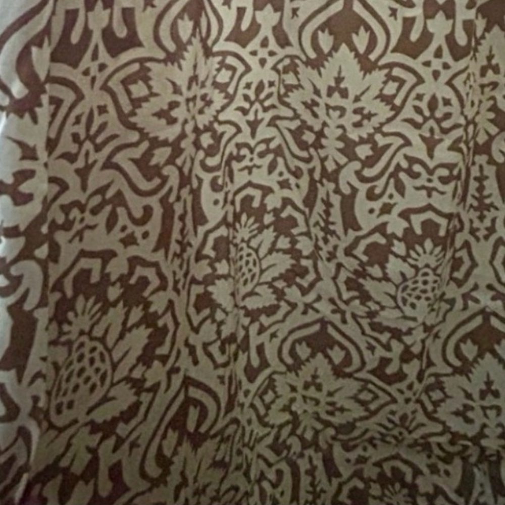 🤎 World Market Curtains 🤎 Brown and Cream Damask